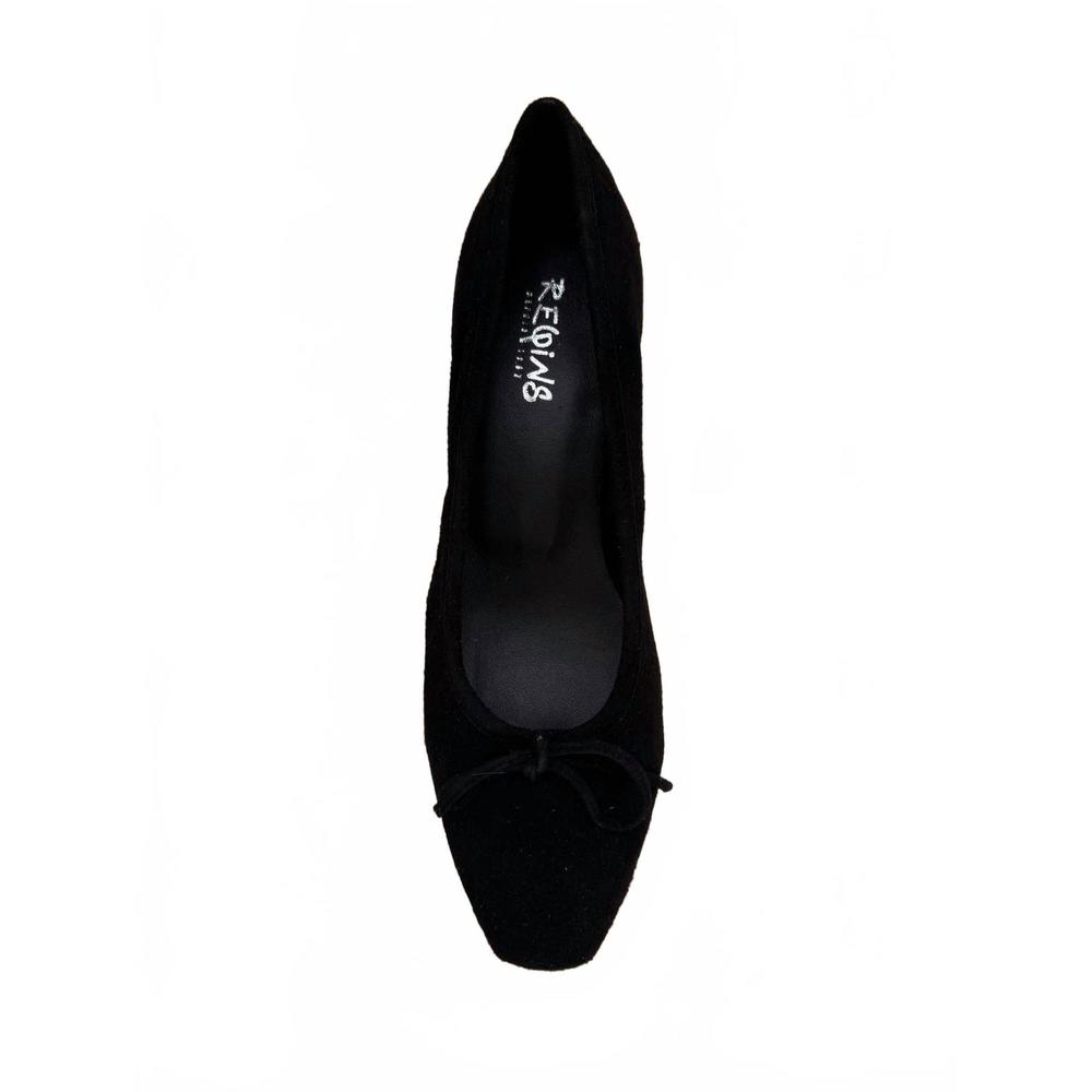 NEW REQINS women's fetish velvet leather ballerinas sandal in black